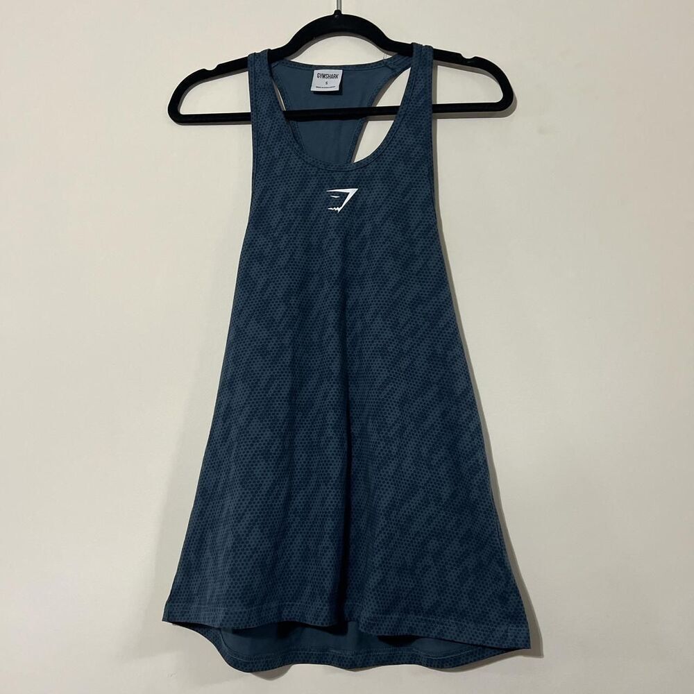 Gymshark Women's Blue racer back tank top size small